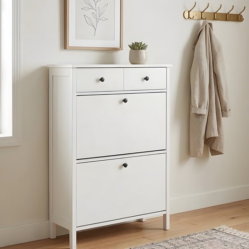 Kira white shoe storage - shoe,