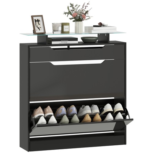 Homcom shoe cabinet - with, 3