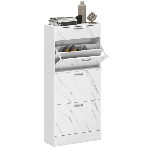 Homcom shoe cabinet 4 - w/,