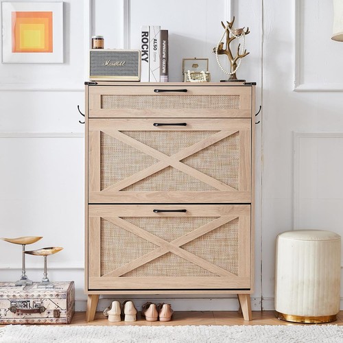 Lelelinky rattan shoe cabinet - shoe,