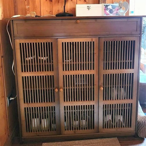 Large wooden shoe storage - wooden,