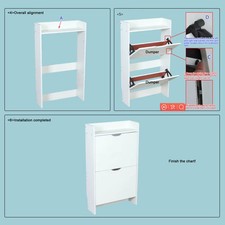 2-Tier Wooden Entrance Shoe