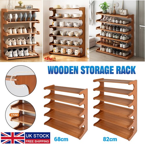 Tier wooden shoe rack - 5/6,
